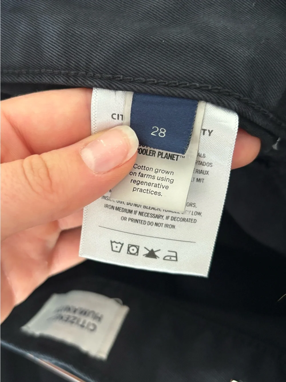 NEW Citizens Of Humanity Ayla Black High-Rise Wide Leg Cargo Utility Jeans 28